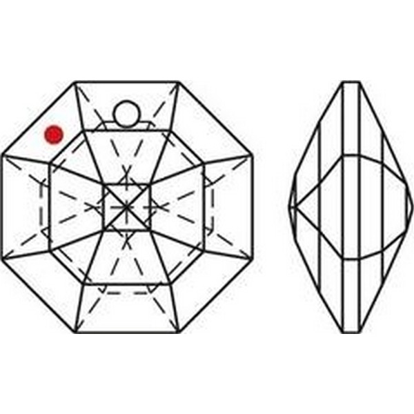 Swarovski - Achthoek 20mm ( 5x uit een partijtje )