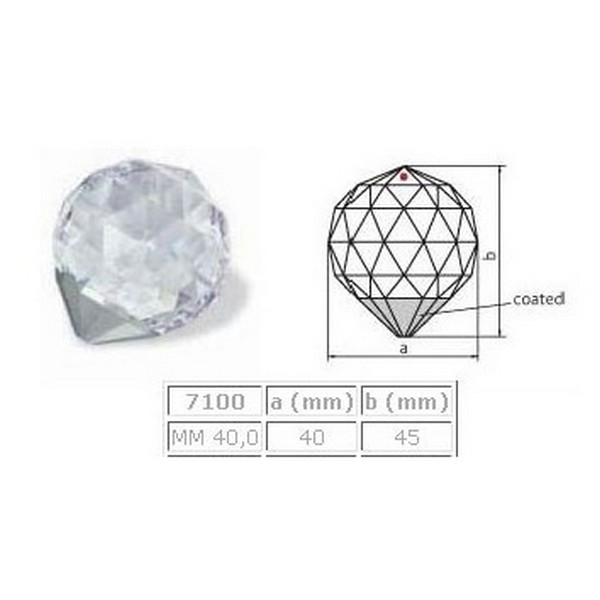 Swarovski - Bal 40mm voor deurknop of kraan CAL'VZ'SI
