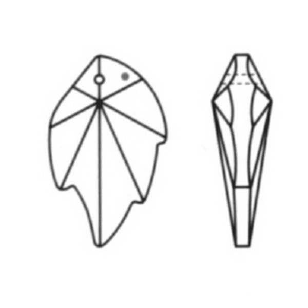 Swarovski - Blad 32x20mm ( 4x uit een partijtje )