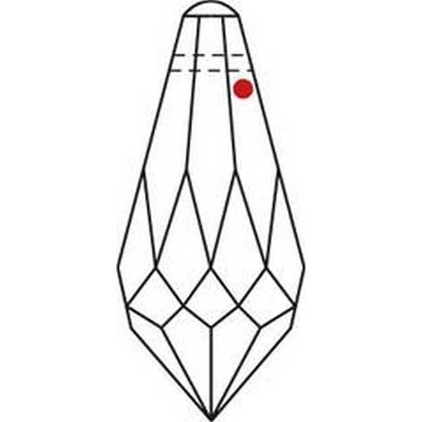 Swarovski - Druppel 38x16mm -  ( 1x uit een partijtje )