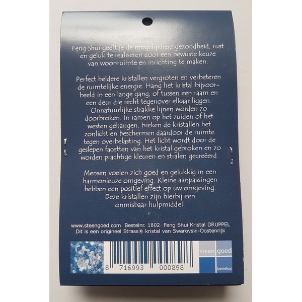 Swarovski - Druppel 38x16mm -  ( 1x uit een partijtje )