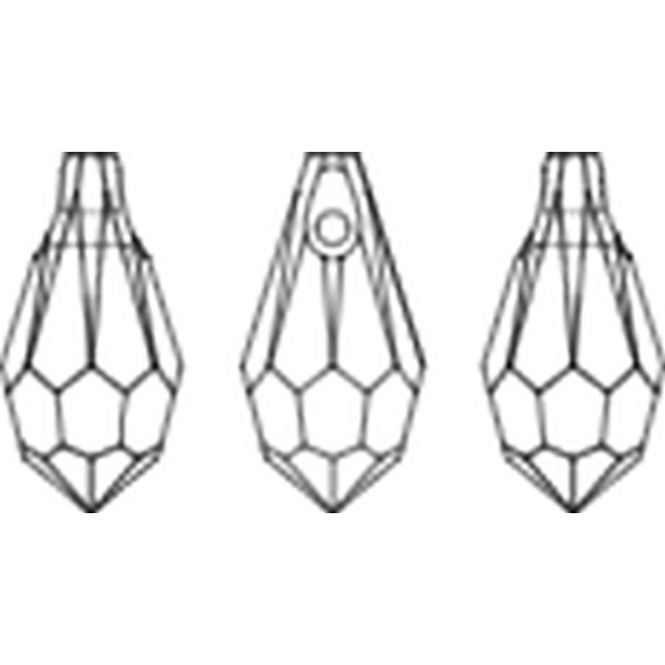 Swarovski - Druppel mini 11x5,5mm  ( 7x uit een partijtje )