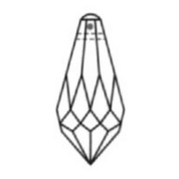 Swarovski - Druppel mini 11x5,5mm SIAM, d. rood, aanbieding