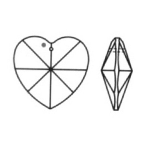 Swarovski - Hartje 18mm kleur, (ANTP) Antique Pink (nog 5x) aanbieding