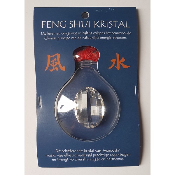 Swarovski - Ovaal Breed 32x23mm - Feng Shui kaartje (8x!)