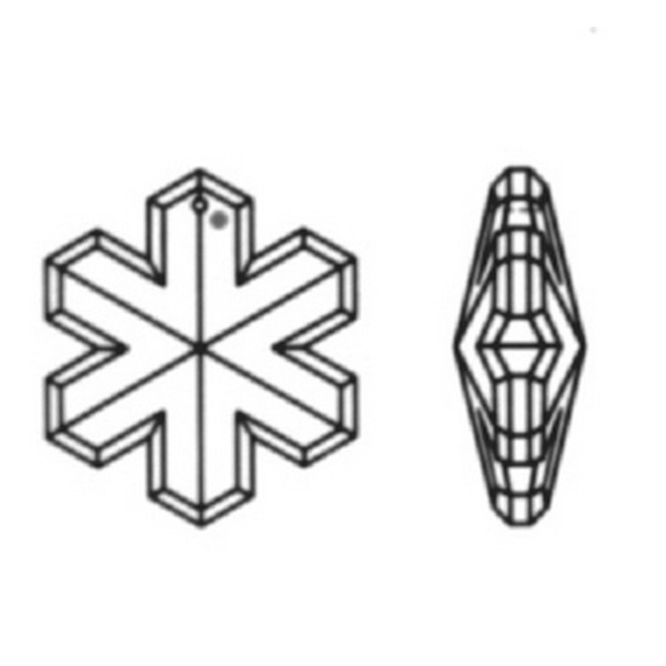 Swarovski - Sneeuwvlok 30mm - Feng Shui kaartje