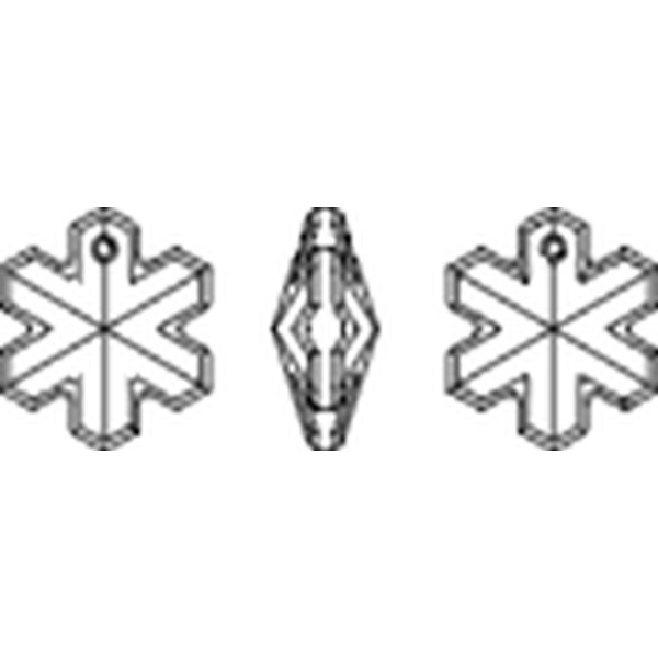 Swarovski - Sneeuwvlok 30mm - Feng Shui kaartje