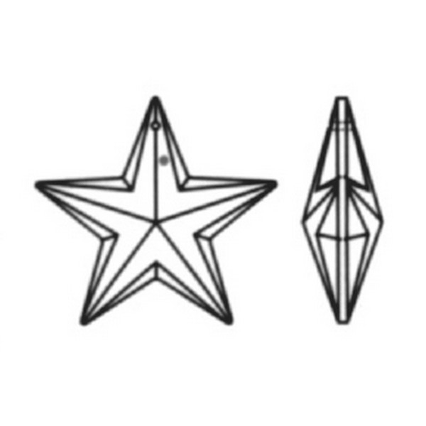 Swarovski - Ster 5-puntig 40mm  ( 3x uit een partijtje )