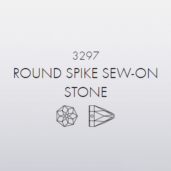 Swarovski 3297 Round Spike Sew-on Stone doosje 36 stuks