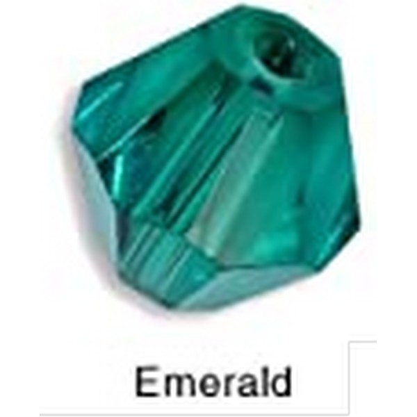 Swarovski Beads 4 mm Bicone Emerald zakje 100 stuks