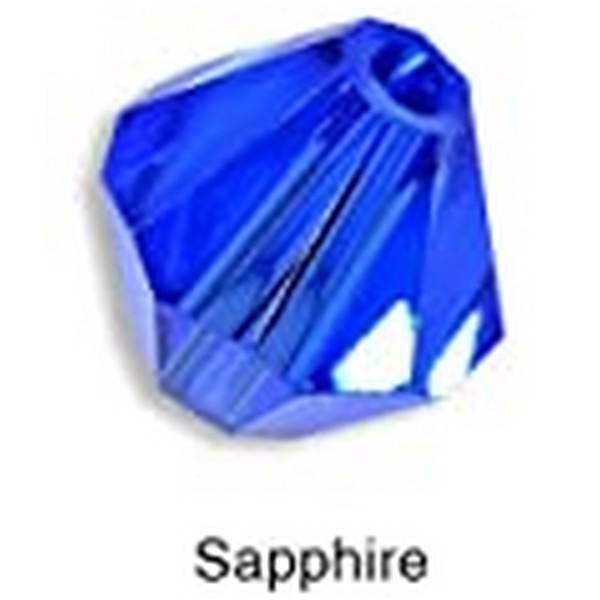 Swarovski Beads 4 mm Bicone Sapphire zakje 100 stuks