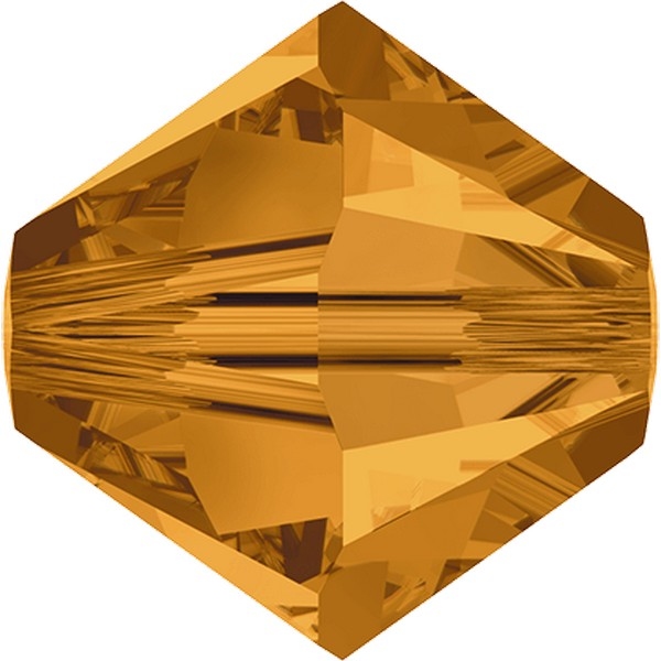 Swarovski Beads 4 mm Xilion Topaz 203 zakje ! 96 stuks