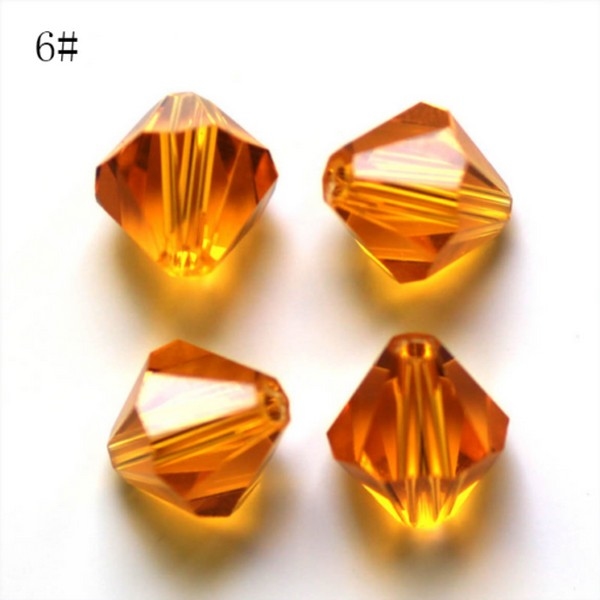 Swarovski Beads 6 mm Bicone Topaz 203 zakje 100 stuks