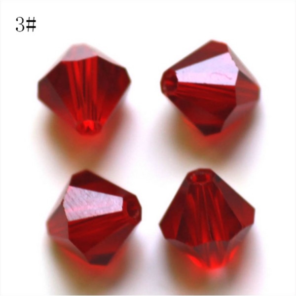 Swarovski Beads 8 mm Bicone Siam zakje 100 stuks