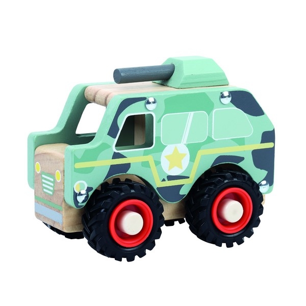 Tank met zwart rubberen wielen, nog 1x