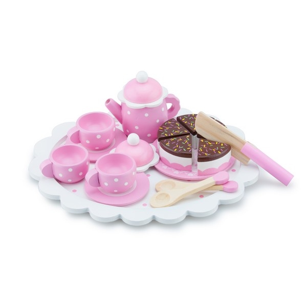 Theeservies, wit pastel, incl. taart!