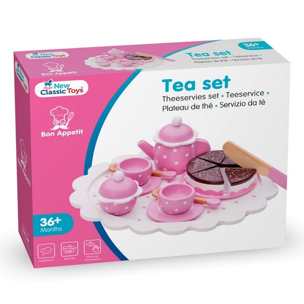 Theeservies, wit pastel, incl. taart!