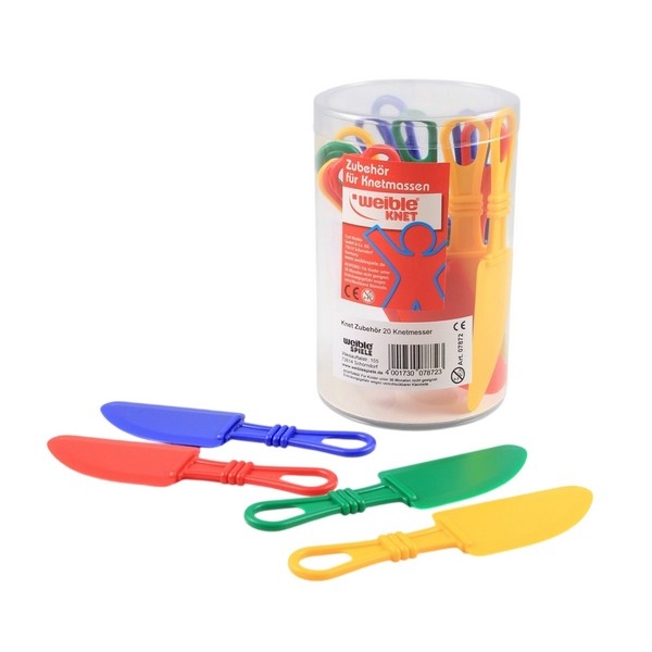 Toebehoren Kneedwas Mes Groot, 4 kleuren