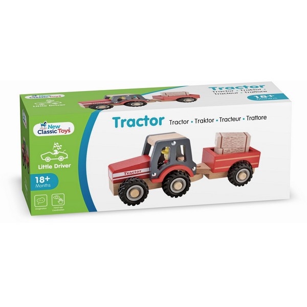 Tractor met aanhanger  - Hooibalen en speelfiguren