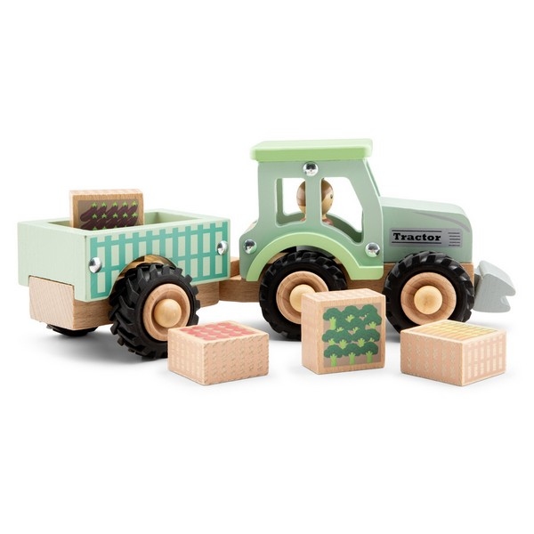 Tractor met aanhanger en groente - Dieren