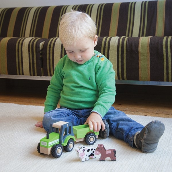 Tractor met aanhanger en speelfiguren - Dieren, uitverkocht