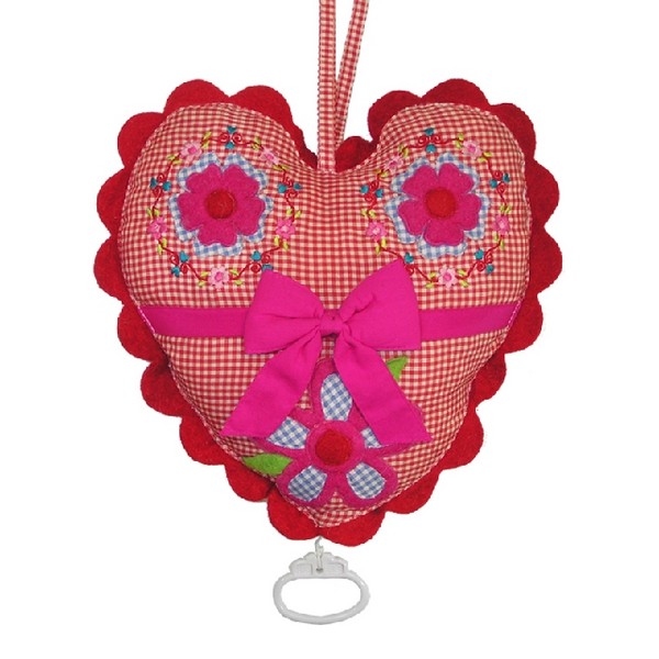 Trekmuziekdoos Stof Hart - Bow - By GeK  (nog 1x)