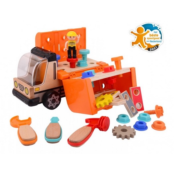 Uitvouwbare werkbank in truck - Jouéco, nog 1x