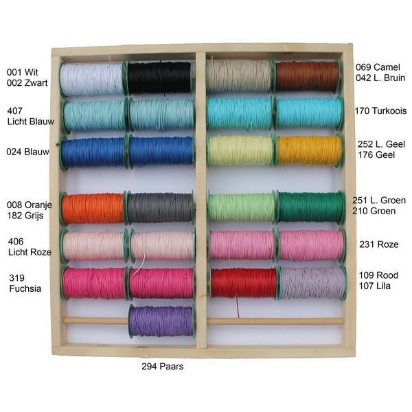 Veter / Waskoord Rol 100m 1,8mm dik kleur Bruin nr 46