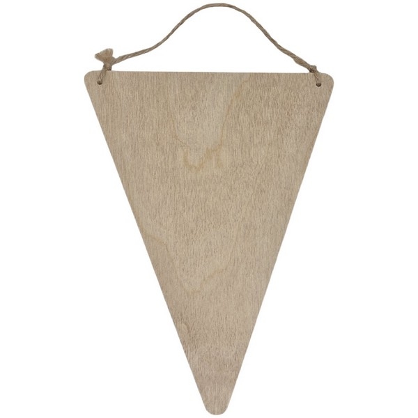 Vlag driehoek berken triplex (0540A) - 19,5 x 15 x 0,4 cm