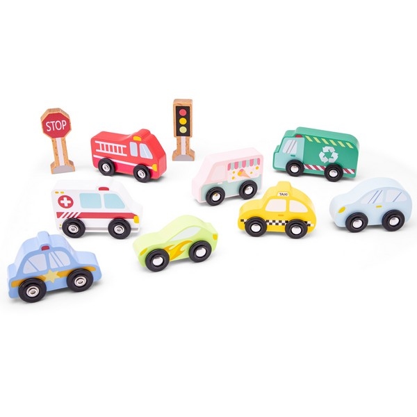Voertuigenset in Box - 11 stuks - New Classic Toys
