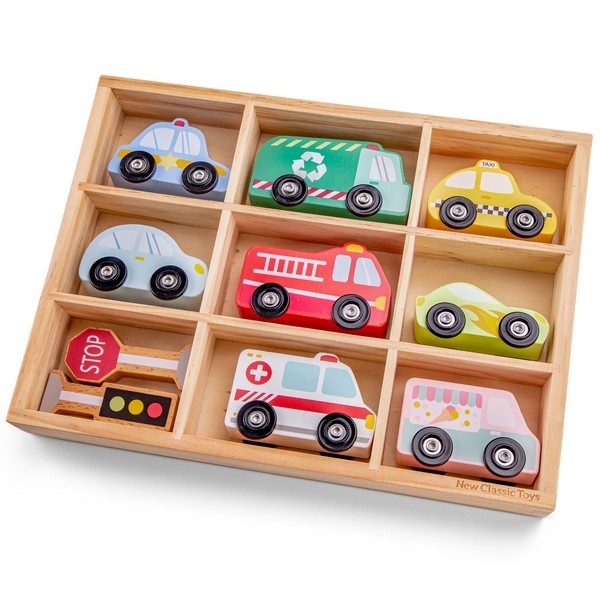 Voertuigenset in Box - 11 stuks - New Classic Toys
