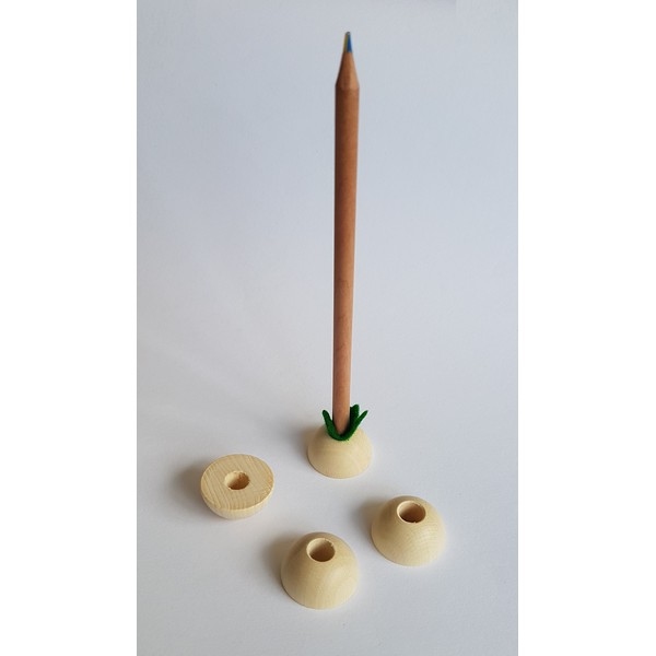 Voetje / Halve kraal 30mm met 10mm gat
