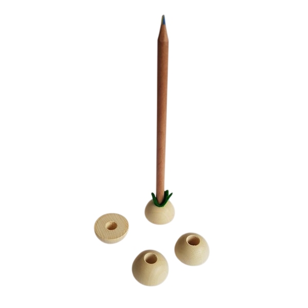 Voetje / Halve kraal 30mm met 10mm gat