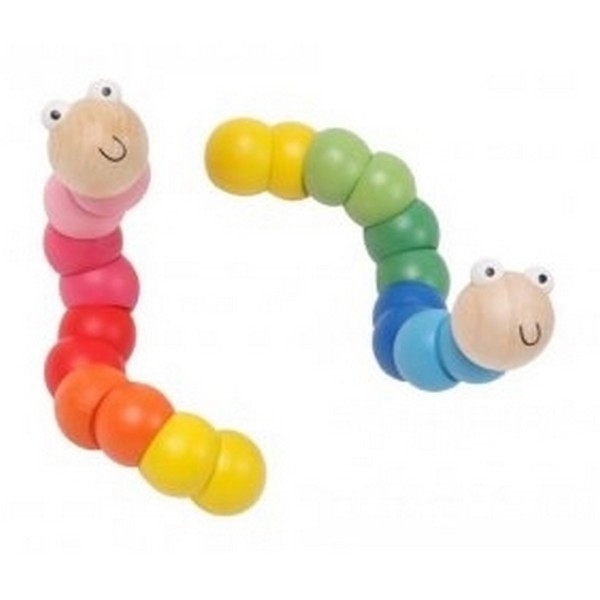 Vouwpuzzel Worm Roze en Blauw [2d/14DP] uitverkocht