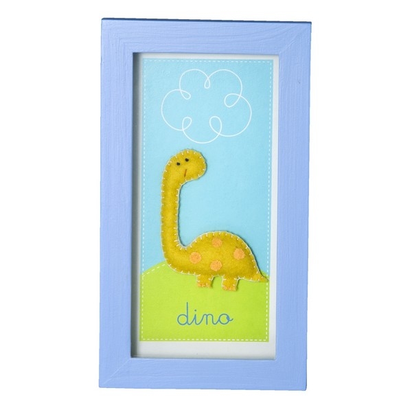 Wanddecoratie dino (23x13cm)