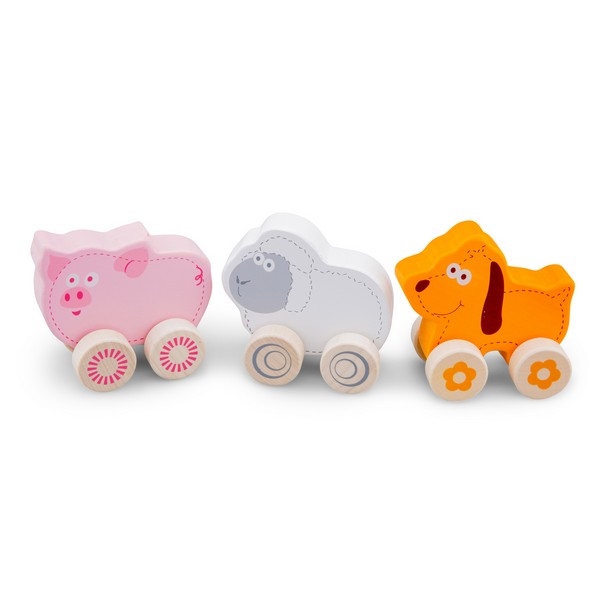 Wheelie Farm Animals, set van 3