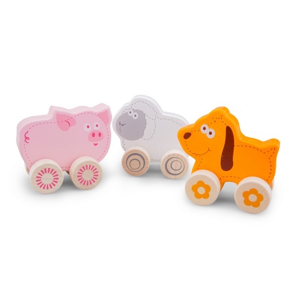 Wheelie Farm Animals, set van 3
