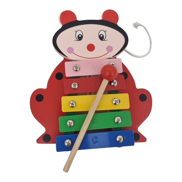 Xylofoon Lieveheersbeest op wielen 5 toons, uitverkocht