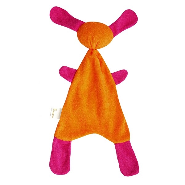 zBadstof Doggy kleur Oranje/Roze (21x36cm)