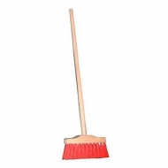 Bezem Hard 56,5cm Rood