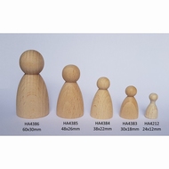 Kegelpoppetje - Bol 38x22 mm, nieuwe maat !