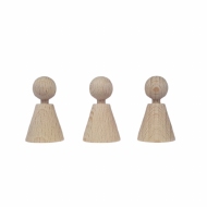 Kegelpoppetje - Kegelvorm 30x18 mm - met nekje
