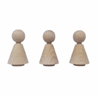 Kegelpoppetje - Kegelvorm 48x27 mm  -  met voetje en nekje