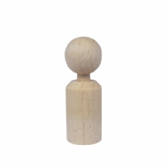 Kegelpoppetje - Recht 47x16 mm met nekje
