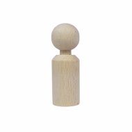 Kegelpoppetje - Recht 60x21 mm met nekje