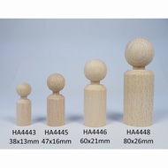 Kegelpoppetje - Recht 80x26 mm met nekje