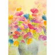 Oliepastelkaart Wilde Bloemen in Vaas, uitverkocht