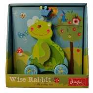 Dushi Pull Along Toy - Wise Rabbit, aanbieding
